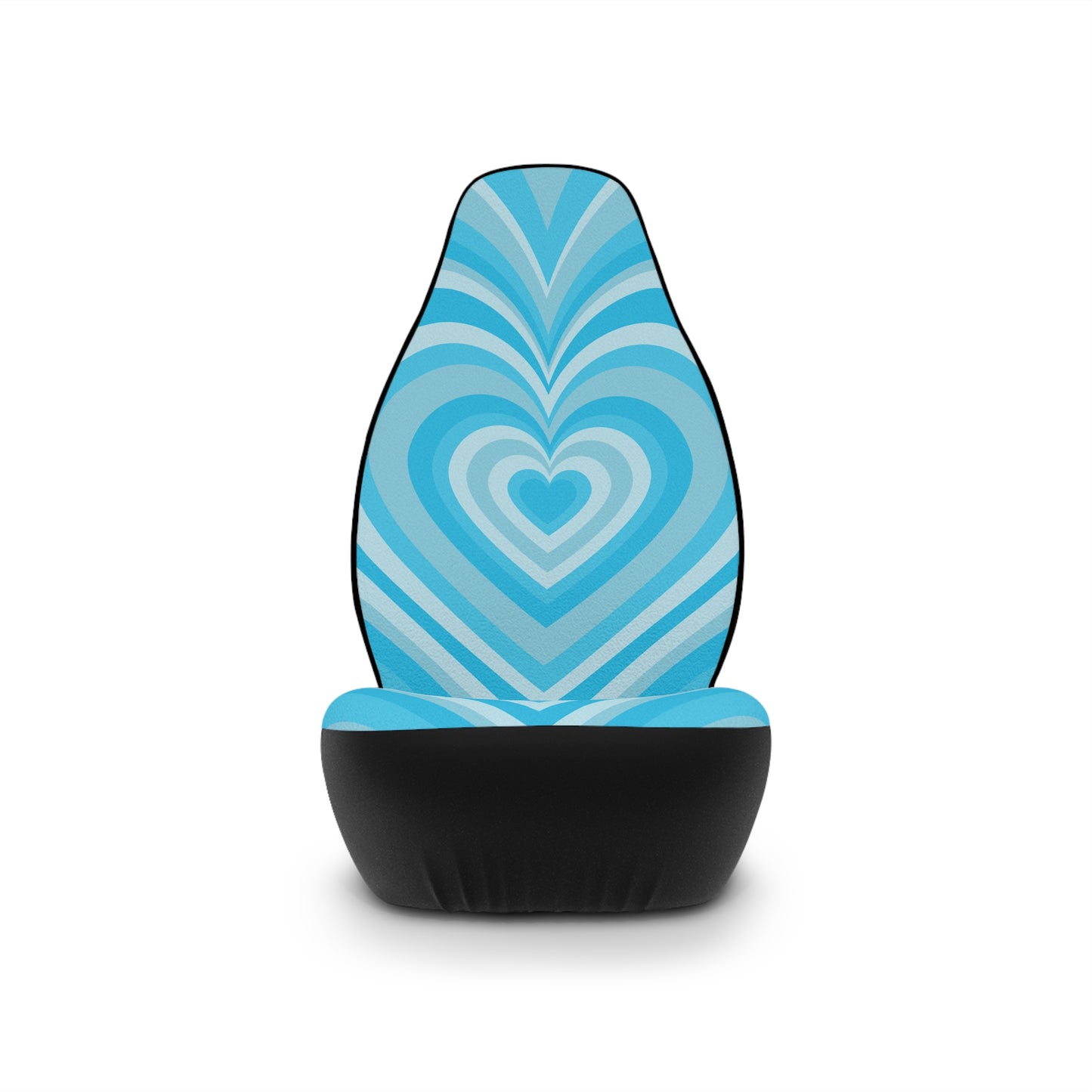 Light Blue Hearts Seat Covers Set of 2