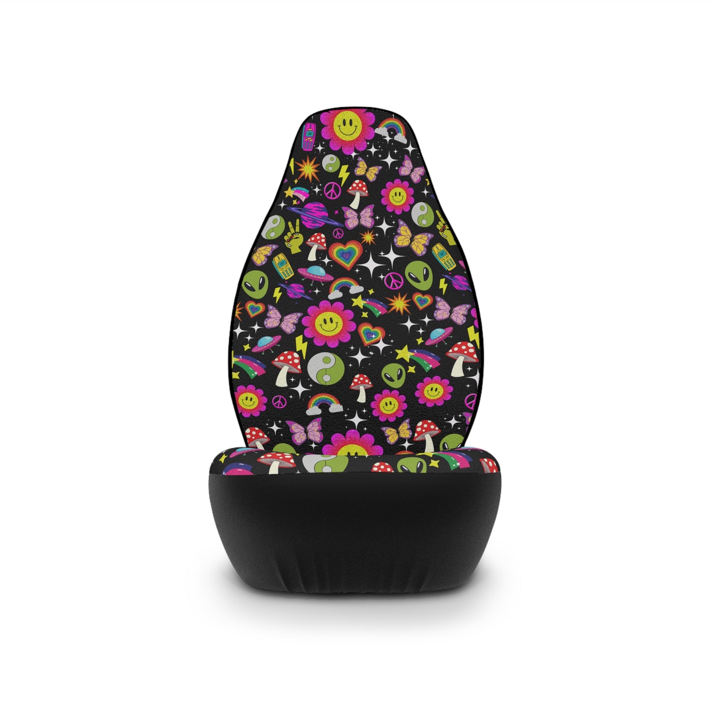 Y2K Lisa Frank Inspired Sticker Car Seat Covers Set of 2
