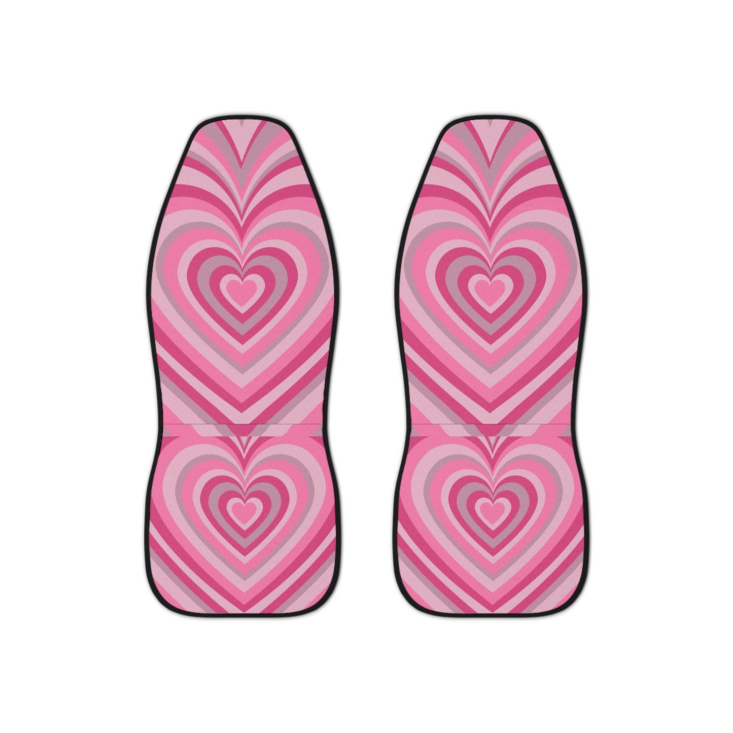 Pink Hearts Car Seat Covers Set of 2