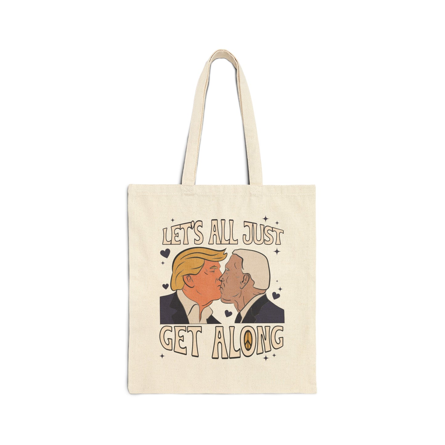 Let's Just All Get Along - Cotton Canvas Tote Bag