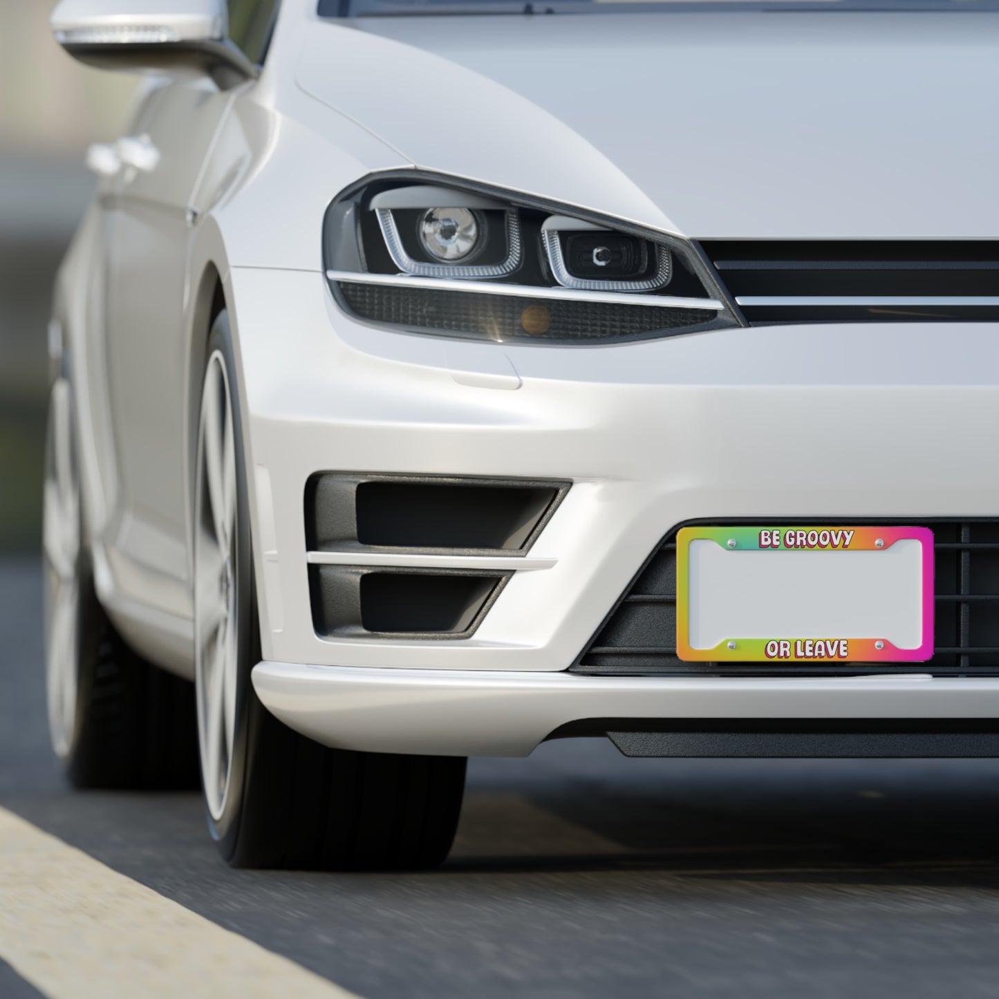 Be Groovy Or Leave! License Plate Frame - 1 Frame