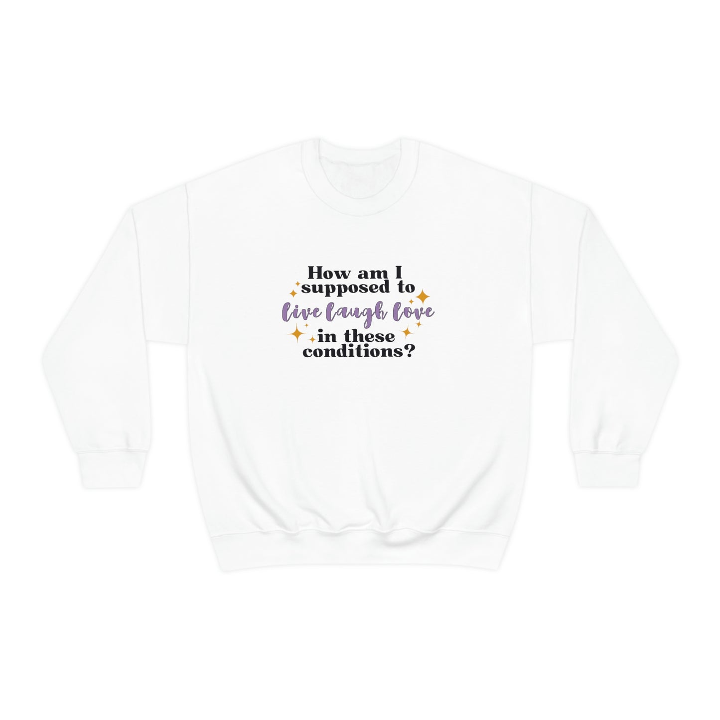 How Am I Supposed To Live Laugh Love In These Conditions? - Sweatshirt