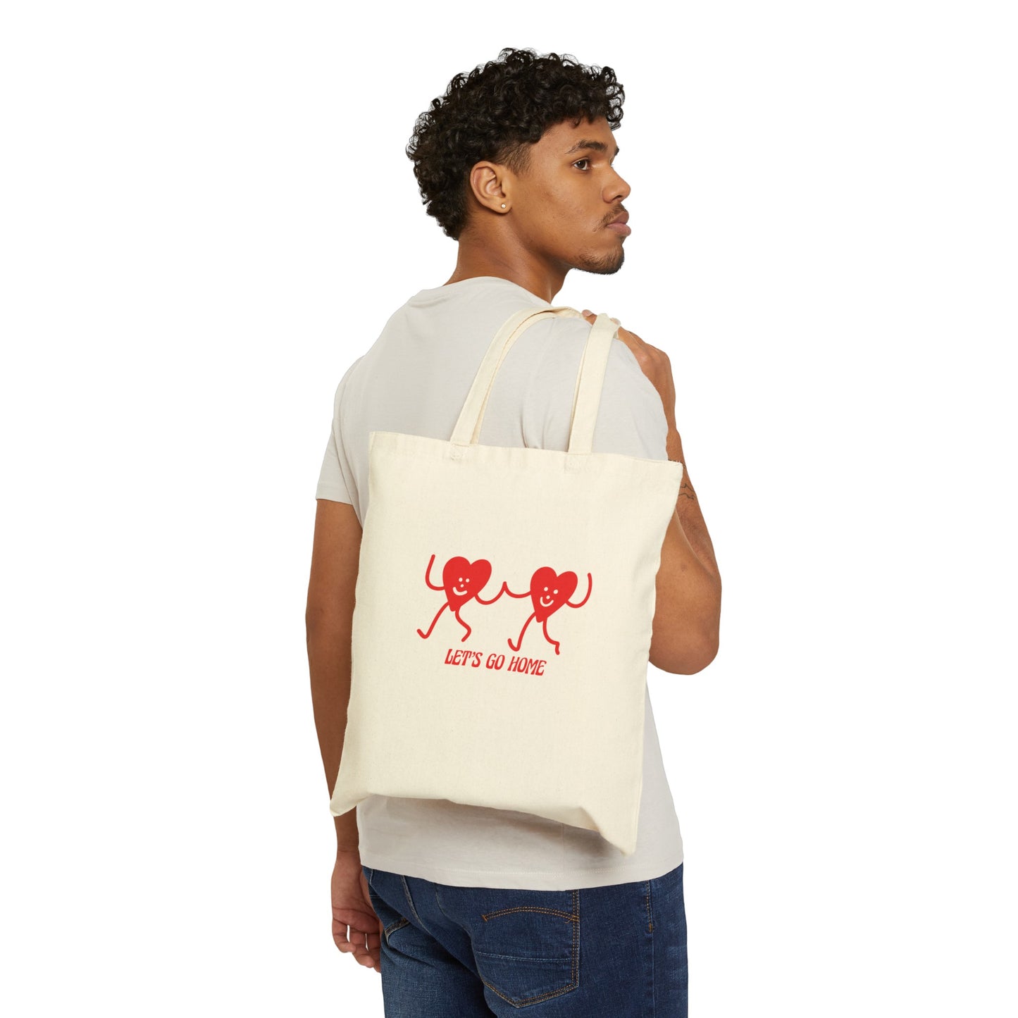 Let's Go Home! Cotton Canvas Tote Bag