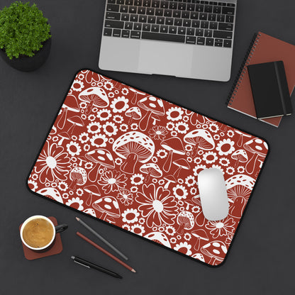 Terracotta Mushrooms Desk Mat