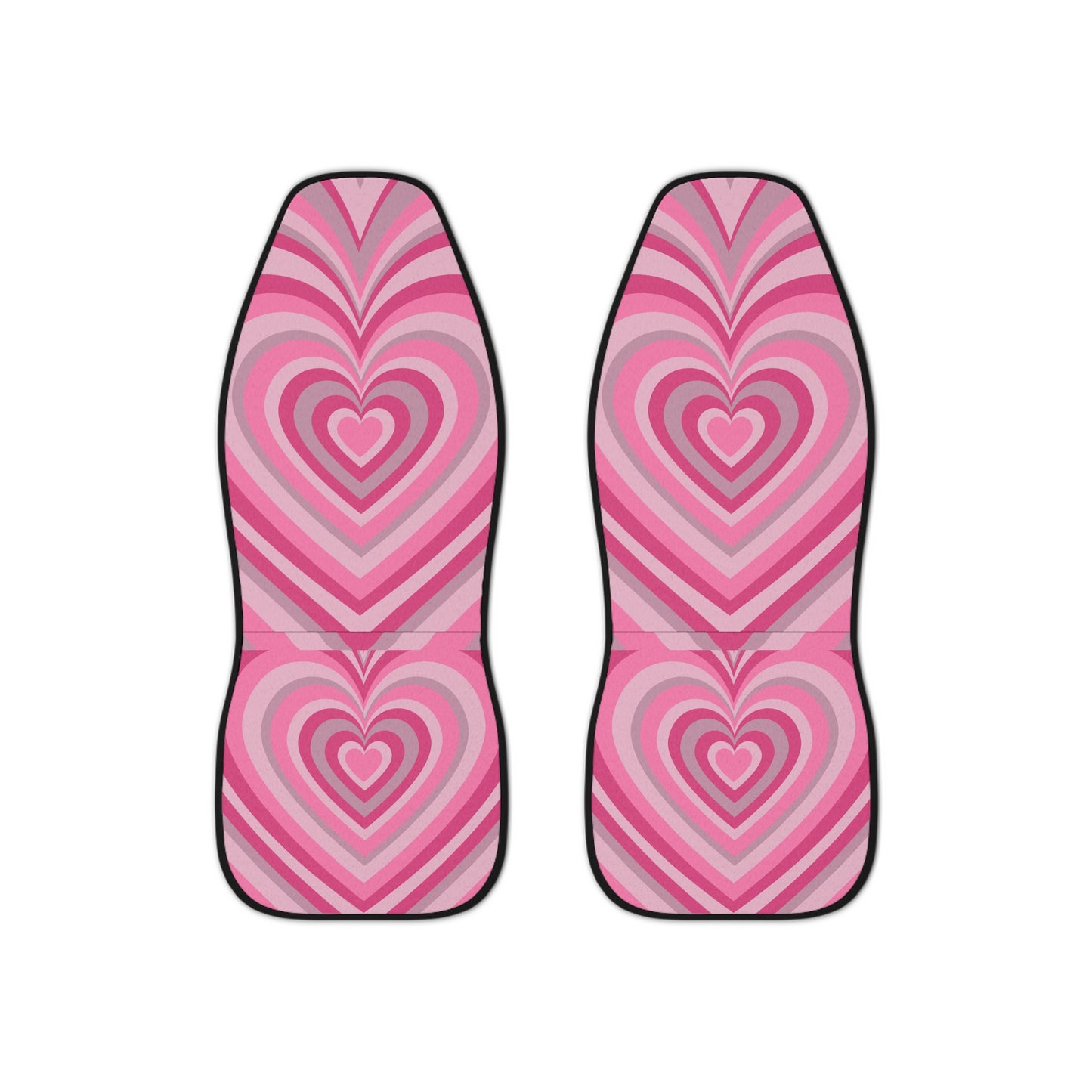 Pink Hearts  Car Seat Covers Set of 2