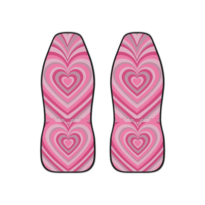 Pink Hearts  Car Seat Covers Set of 2