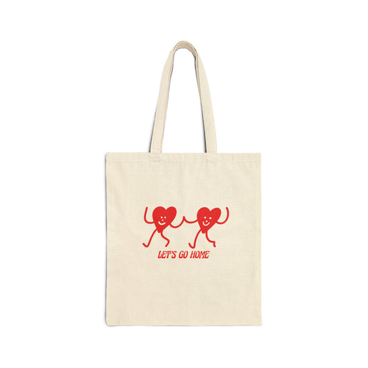 Let's Go Home! Cotton Canvas Tote Bag