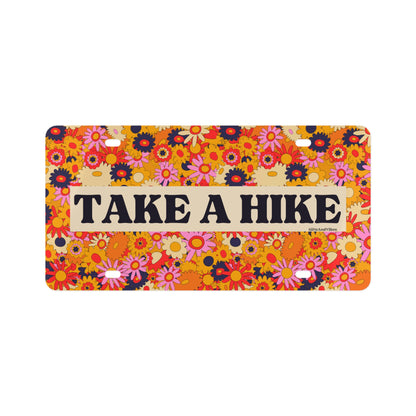 Take A Hike Cute Vanity Front License Plate