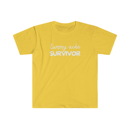 Tummy Ache Survivor Funny Cute Unisex Softsyle T Shirt