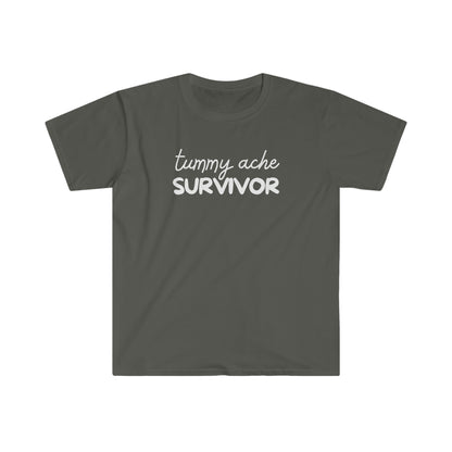 Tummy Ache Survivor Funny Cute Unisex Softsyle T Shirt