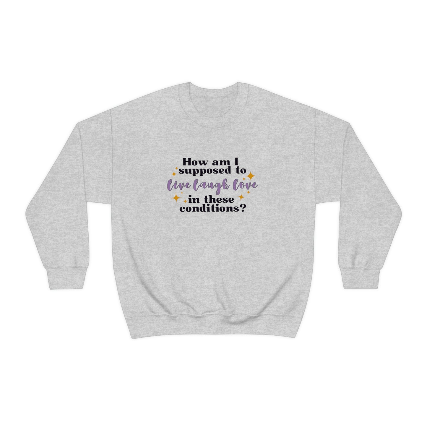 How Am I Supposed To Live Laugh Love In These Conditions? - Sweatshirt