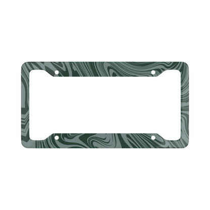 Dark Blue Green Wavy - License Plate Frame