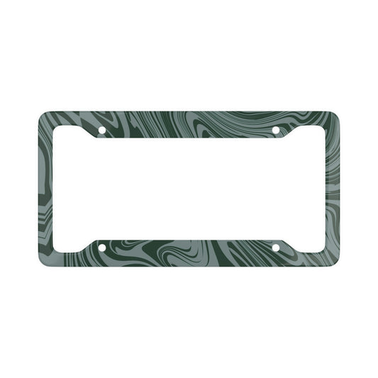 Dark Blue Green Wavy - License Plate Frame