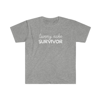 Tummy Ache Survivor Funny Cute Unisex Softsyle T Shirt