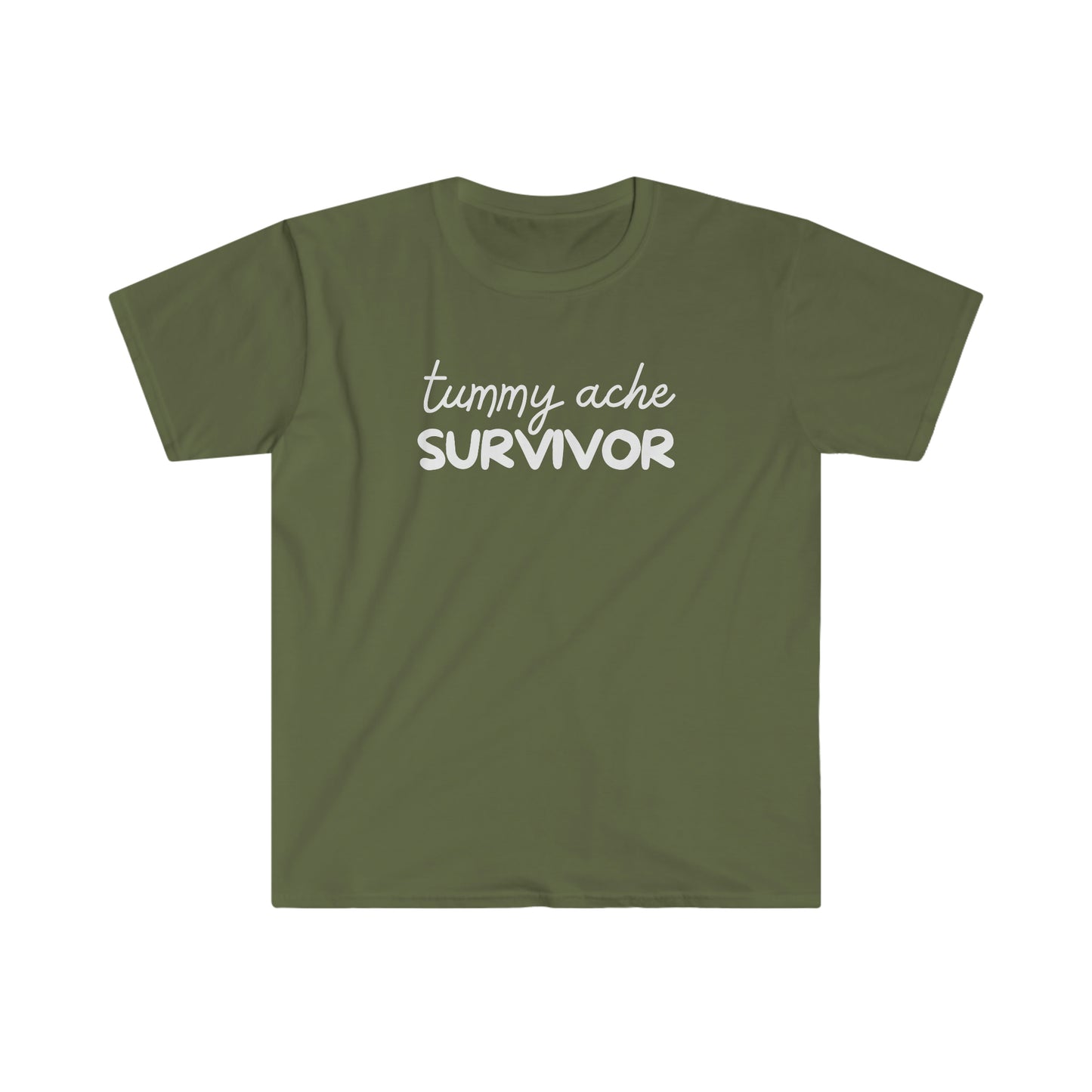 Tummy Ache Survivor Funny Cute Unisex Softsyle T Shirt