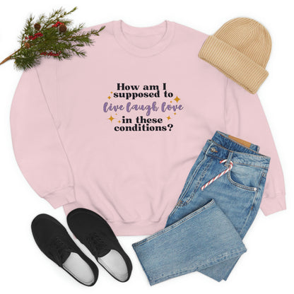 How Am I Supposed To Live Laugh Love In These Conditions? - Sweatshirt