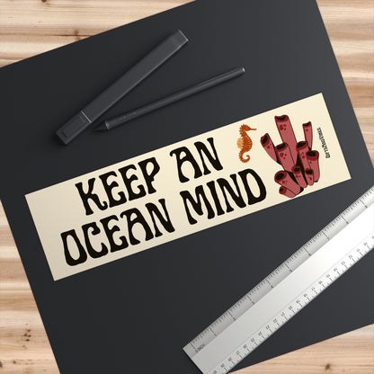 Keep An Ocean Mind Bumper Sticker