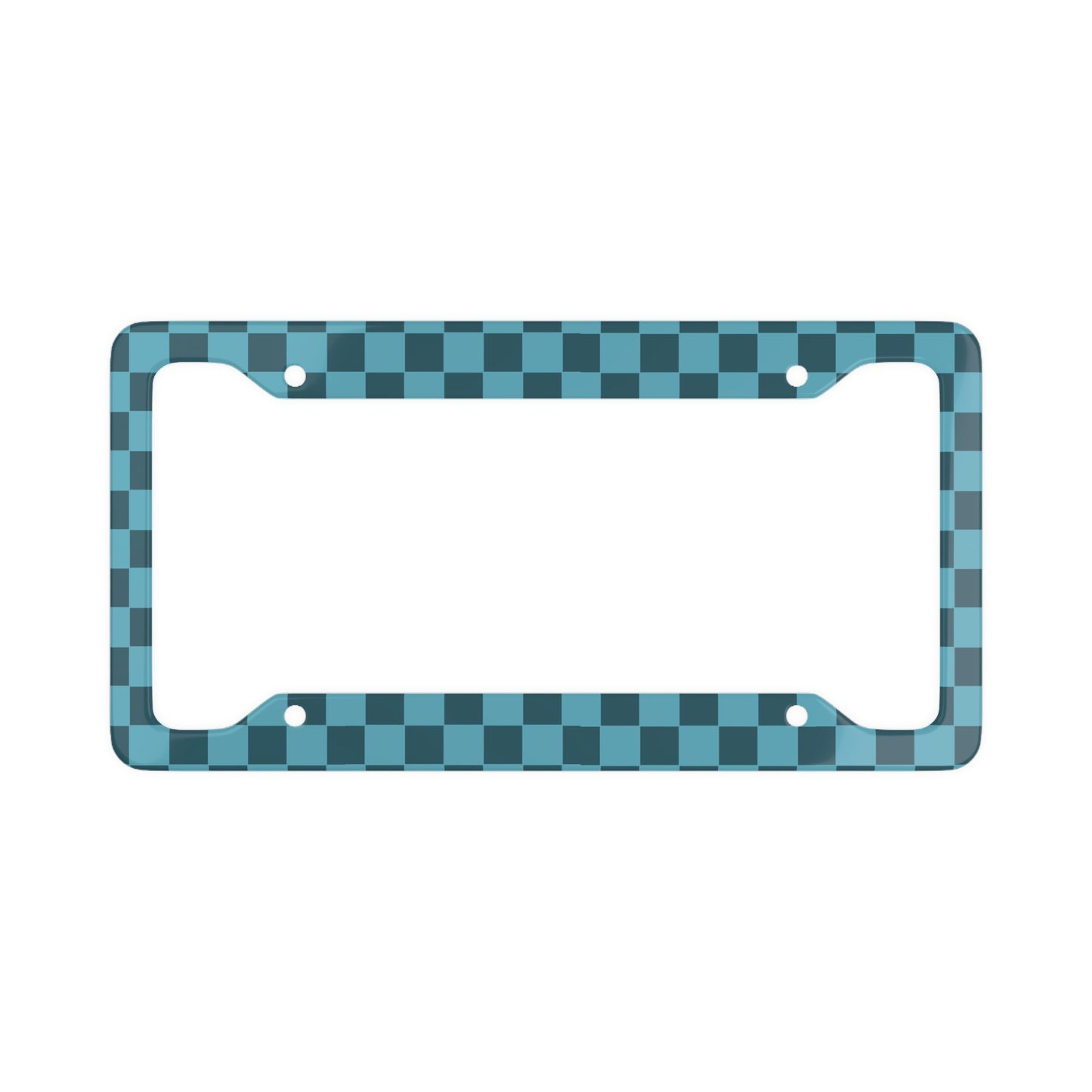 Blue Navy Checkered - License Plate Frame