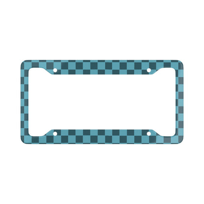 Blue Navy Checkered - License Plate Frame