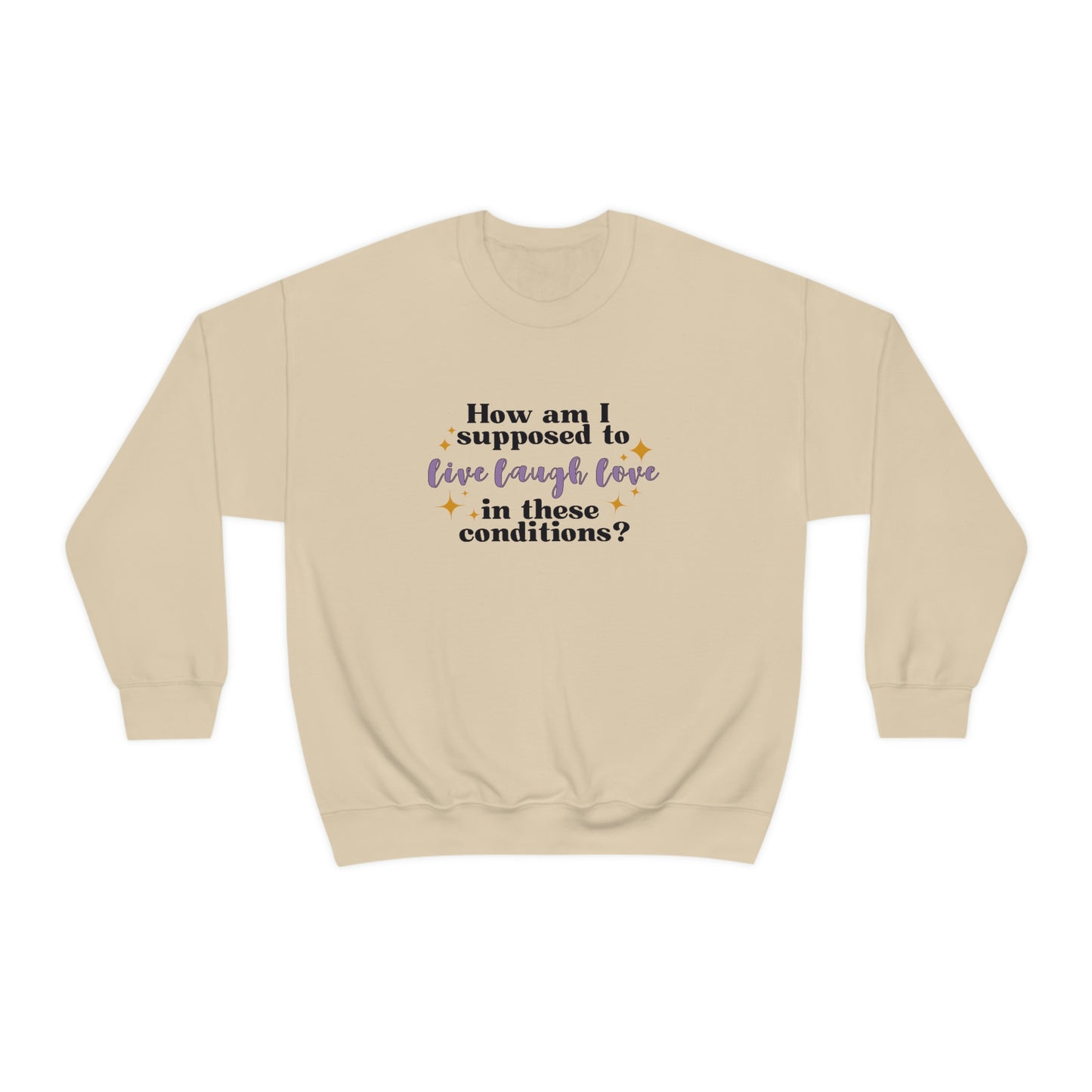 How Am I Supposed To Live Laugh Love In These Conditions? - Sweatshirt