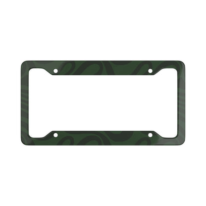 Dark Green Groovy - License Plate