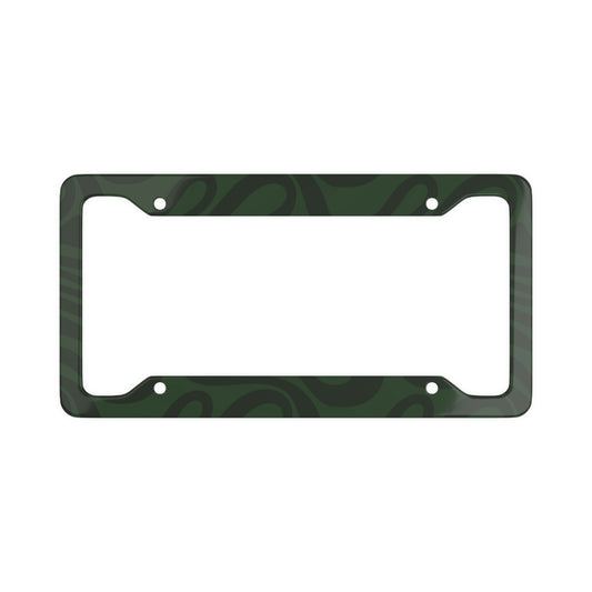 Dark Green Groovy - License Plate